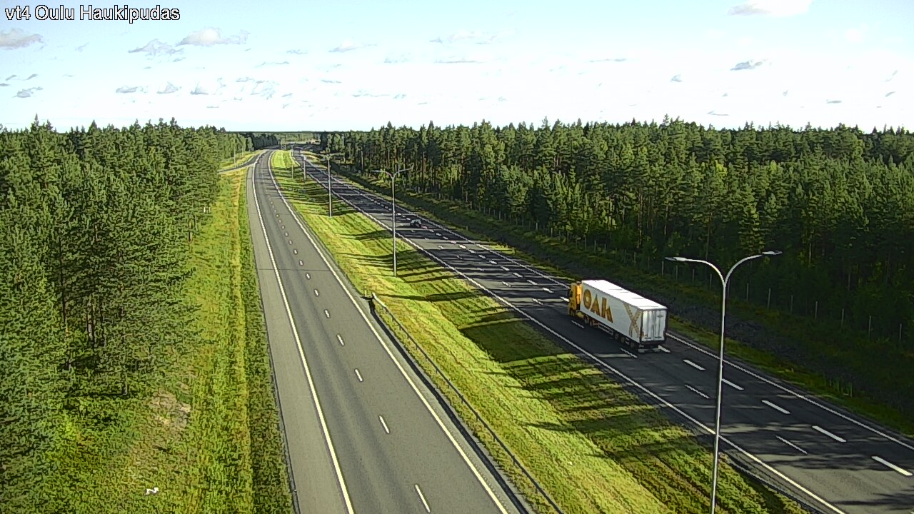 Weather Camera Image Väg 4 Oleåborg, Haukipudas, Oulu, Pohjois-Pohjanmaa