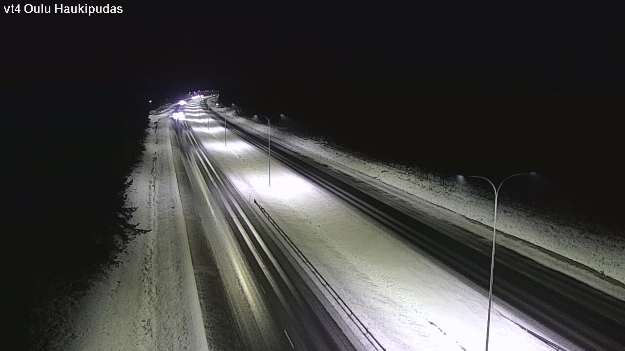 Weather Camera Image Väg 4 Oleåborg, Haukipudas, Oulu, Pohjois-Pohjanmaa