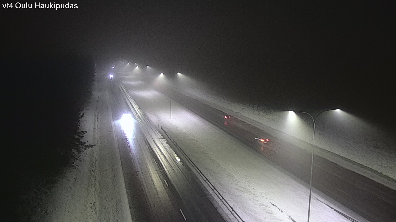 Weather Camera Image Väg 4 Oleåborg, Haukipudas, Oulu, Pohjois-Pohjanmaa