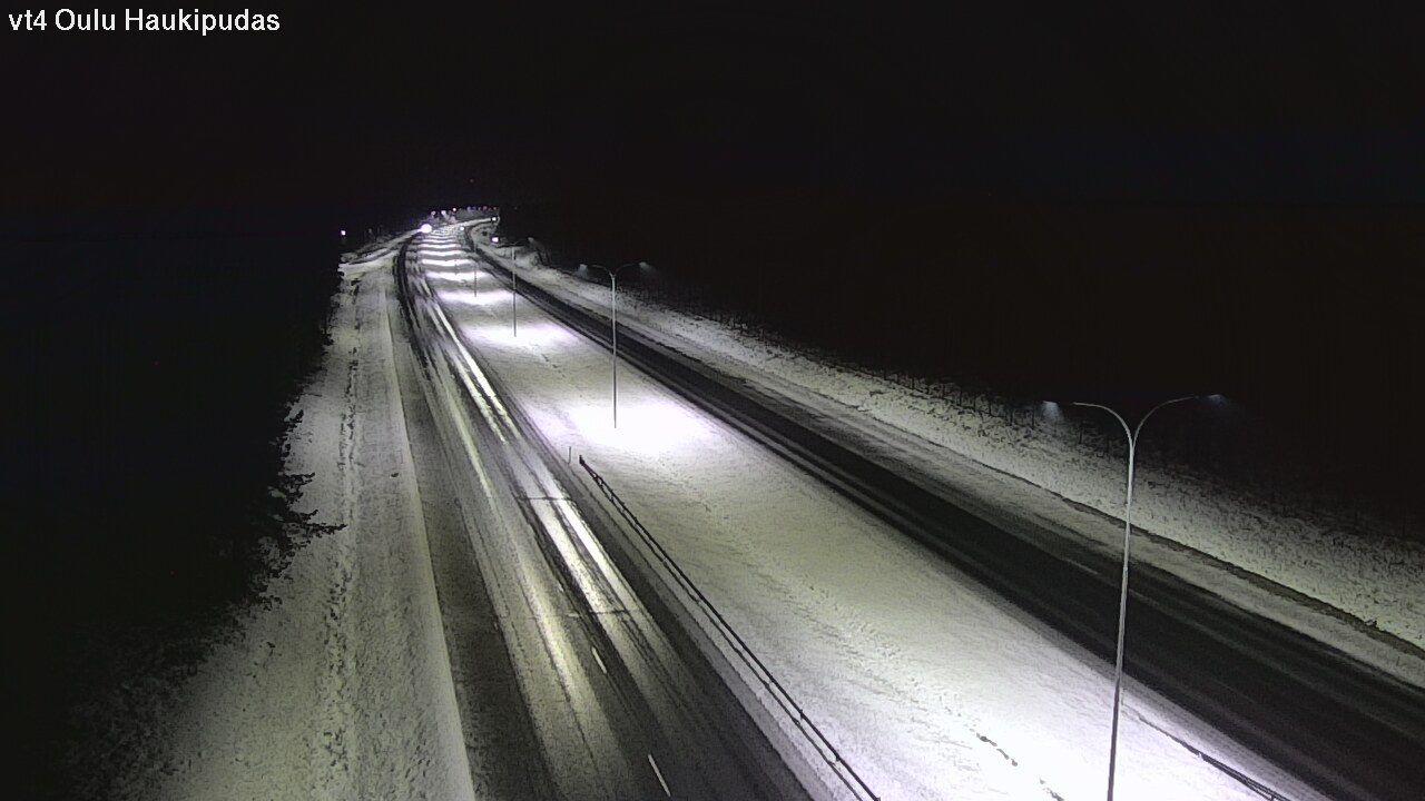 Weather Camera Image Väg 4 Oleåborg, Haukipudas, Oulu, Pohjois-Pohjanmaa