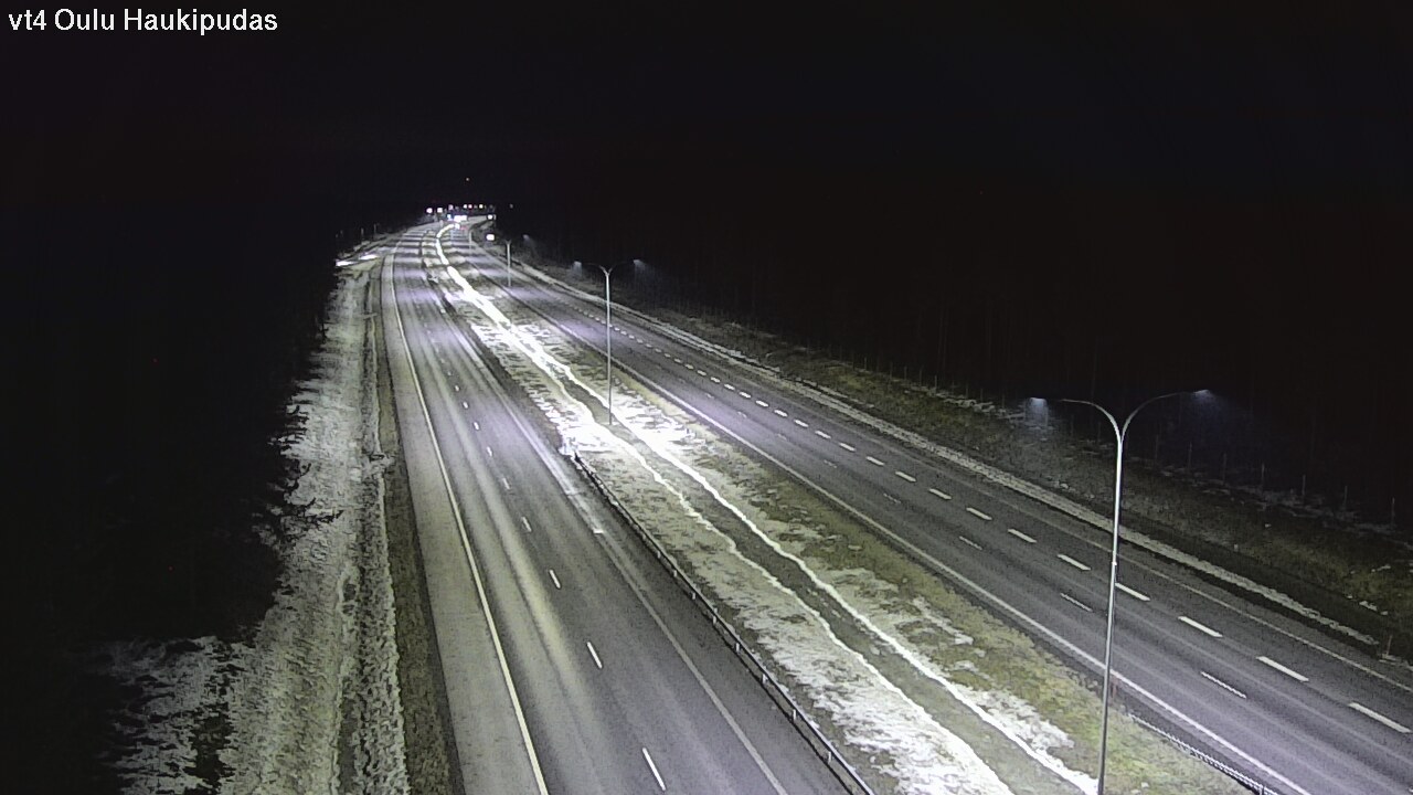 Weather Camera Image Väg 4 Oleåborg, Haukipudas, Oulu, Pohjois-Pohjanmaa