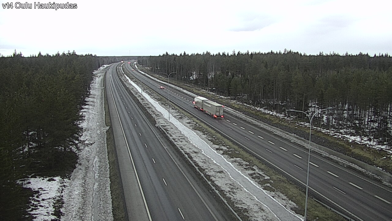 Weather Camera Image Väg 4 Oleåborg, Haukipudas, Oulu, Pohjois-Pohjanmaa