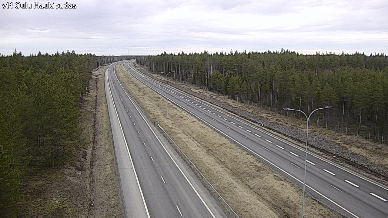 Weather Camera Image Väg 4 Oleåborg, Haukipudas, Oulu, Pohjois-Pohjanmaa