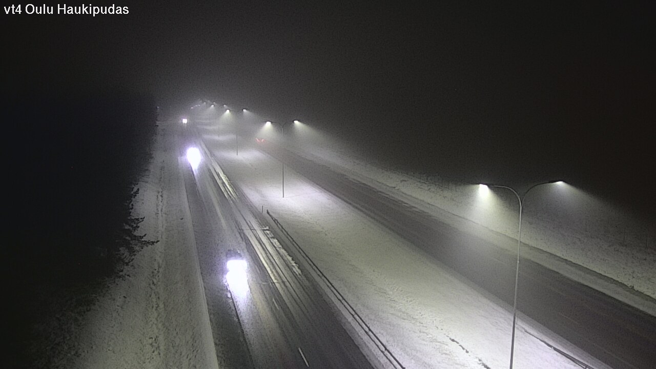 Weather Camera Image Väg 4 Oleåborg, Haukipudas, Oulu, Pohjois-Pohjanmaa