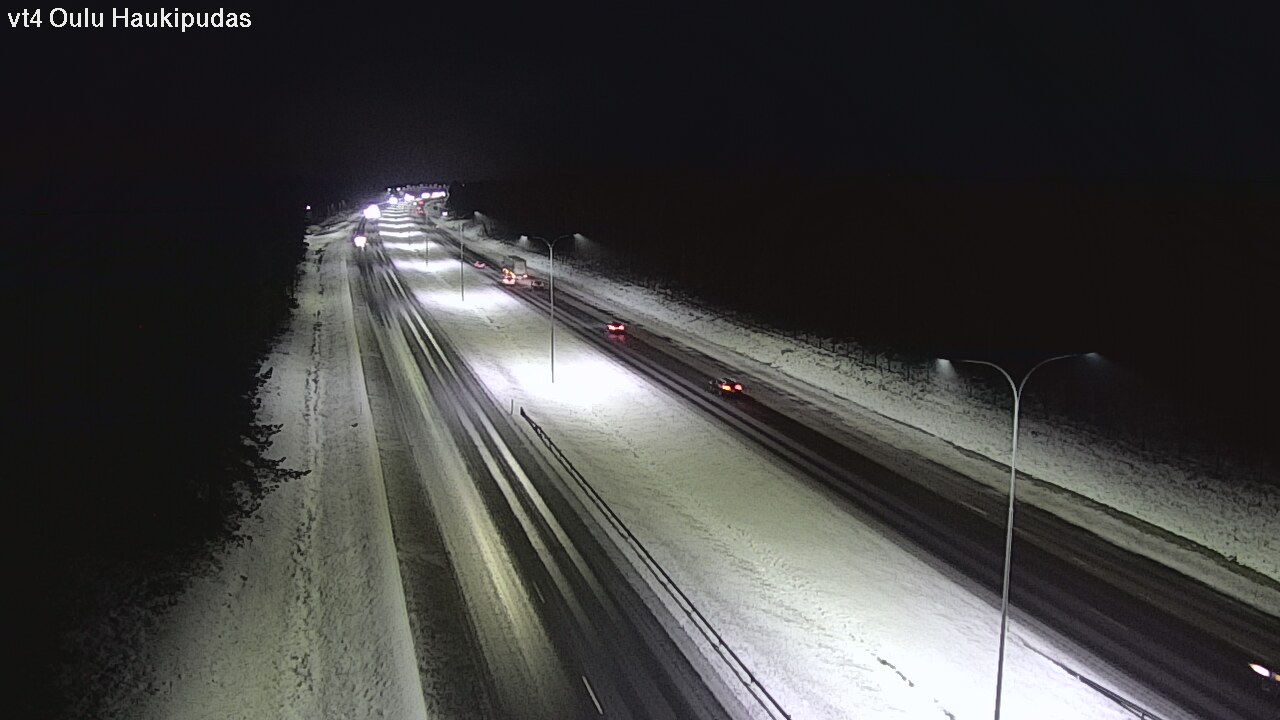 Weather Camera Image Väg 4 Oleåborg, Haukipudas, Oulu, Pohjois-Pohjanmaa
