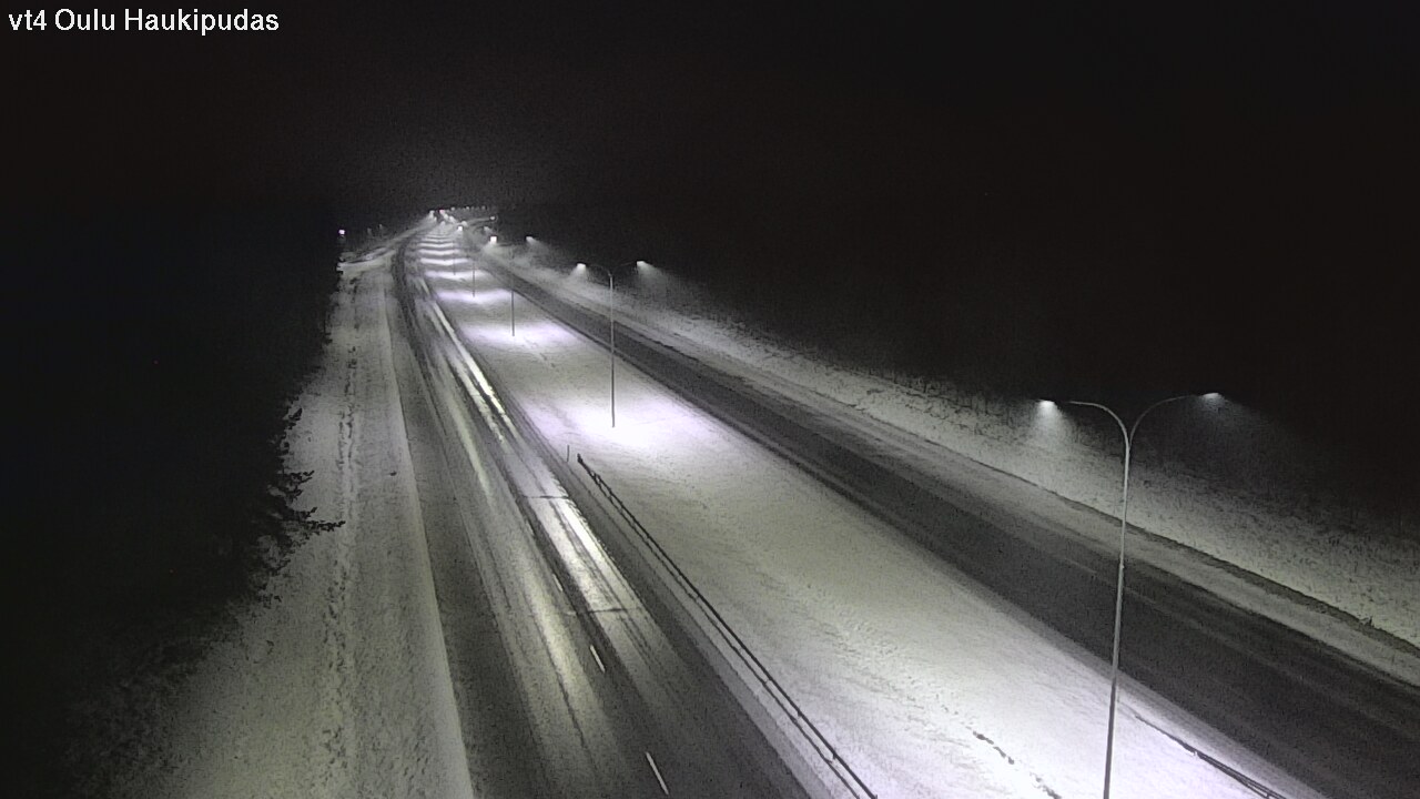 Weather Camera Image Väg 4 Oleåborg, Haukipudas, Oulu, Pohjois-Pohjanmaa