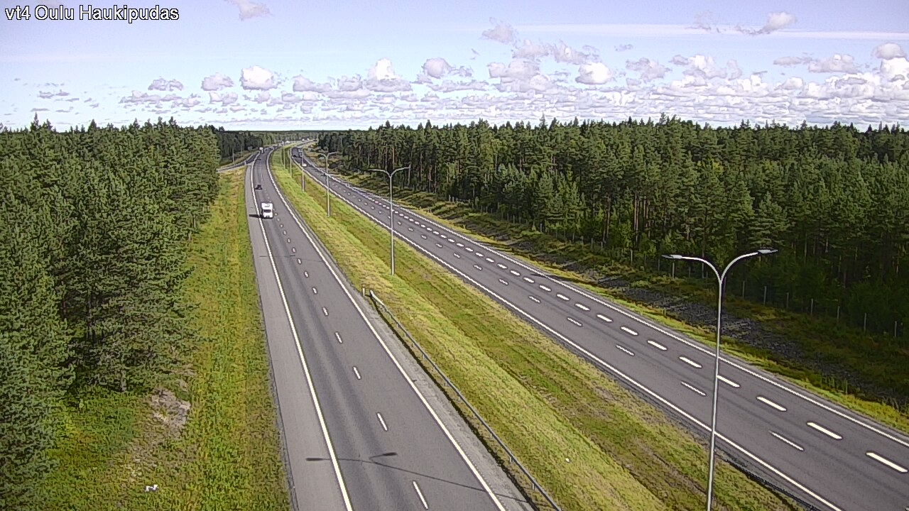 Weather Camera Image Väg 4 Oleåborg, Haukipudas, Oulu, Pohjois-Pohjanmaa