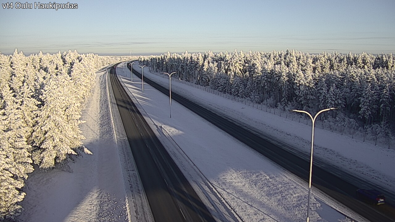 Weather Camera Image Väg 4 Oleåborg, Haukipudas, Oulu, Pohjois-Pohjanmaa