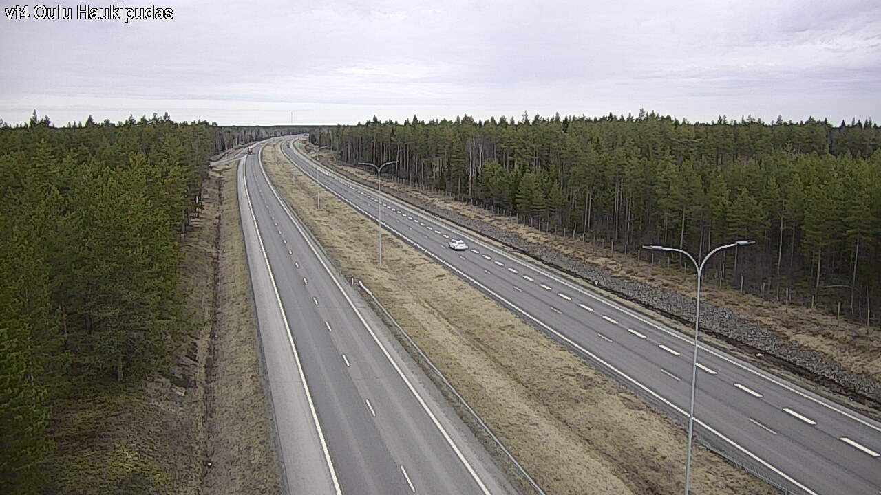 Weather Camera Image Väg 4 Oleåborg, Haukipudas, Oulu, Pohjois-Pohjanmaa
