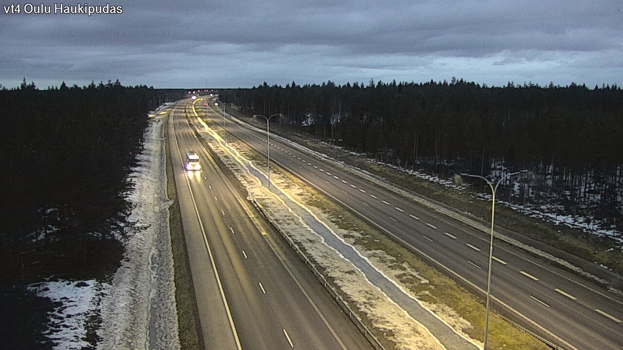 Weather Camera Image Väg 4 Oleåborg, Haukipudas, Oulu, Pohjois-Pohjanmaa