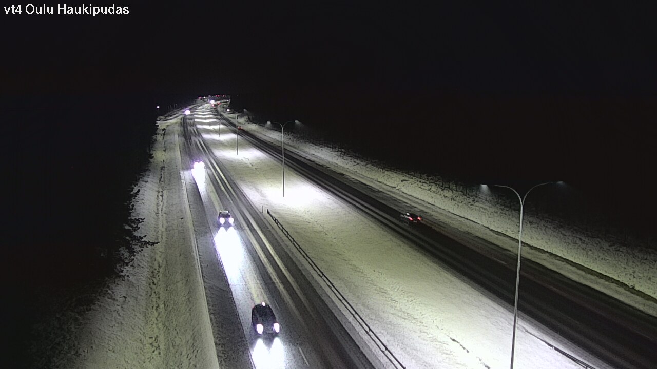 Weather Camera Image Väg 4 Oleåborg, Haukipudas, Oulu, Pohjois-Pohjanmaa