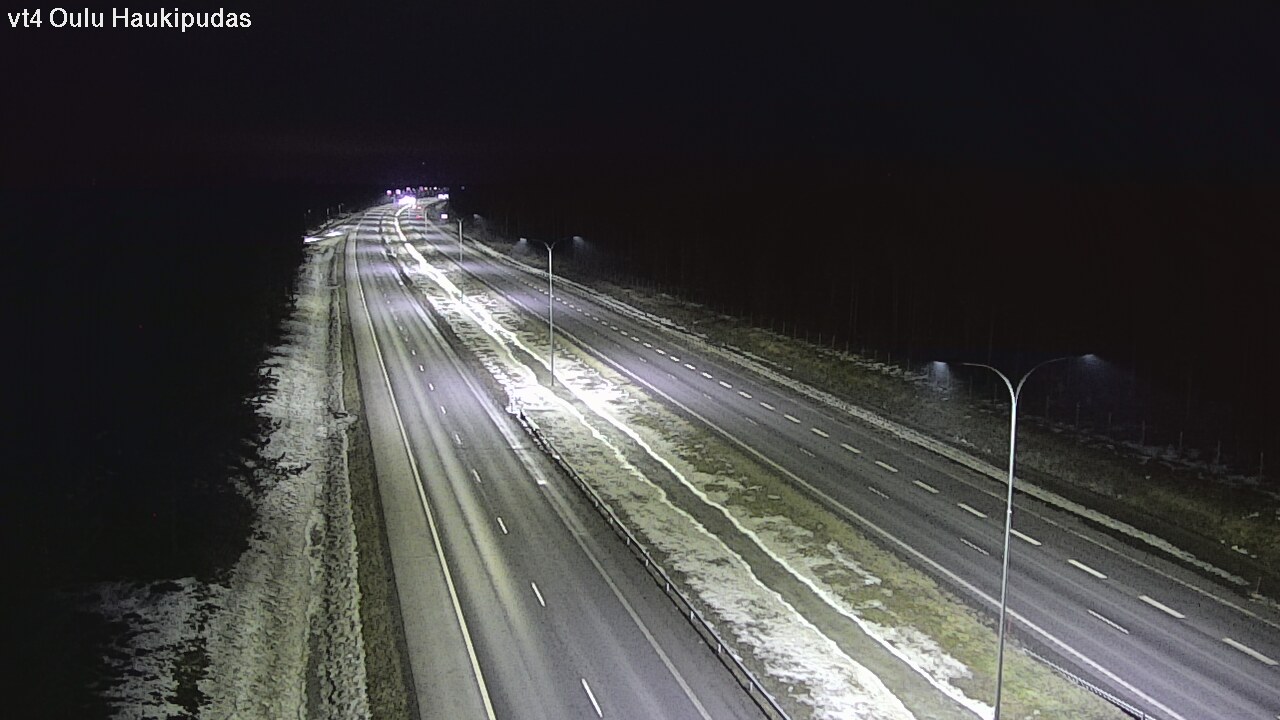 Weather Camera Image Väg 4 Oleåborg, Haukipudas, Oulu, Pohjois-Pohjanmaa