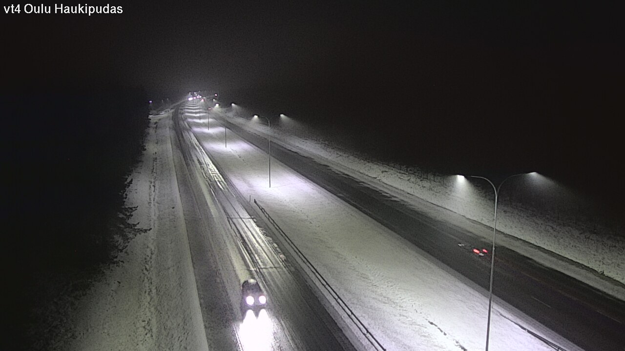 Weather Camera Image Väg 4 Oleåborg, Haukipudas, Oulu, Pohjois-Pohjanmaa