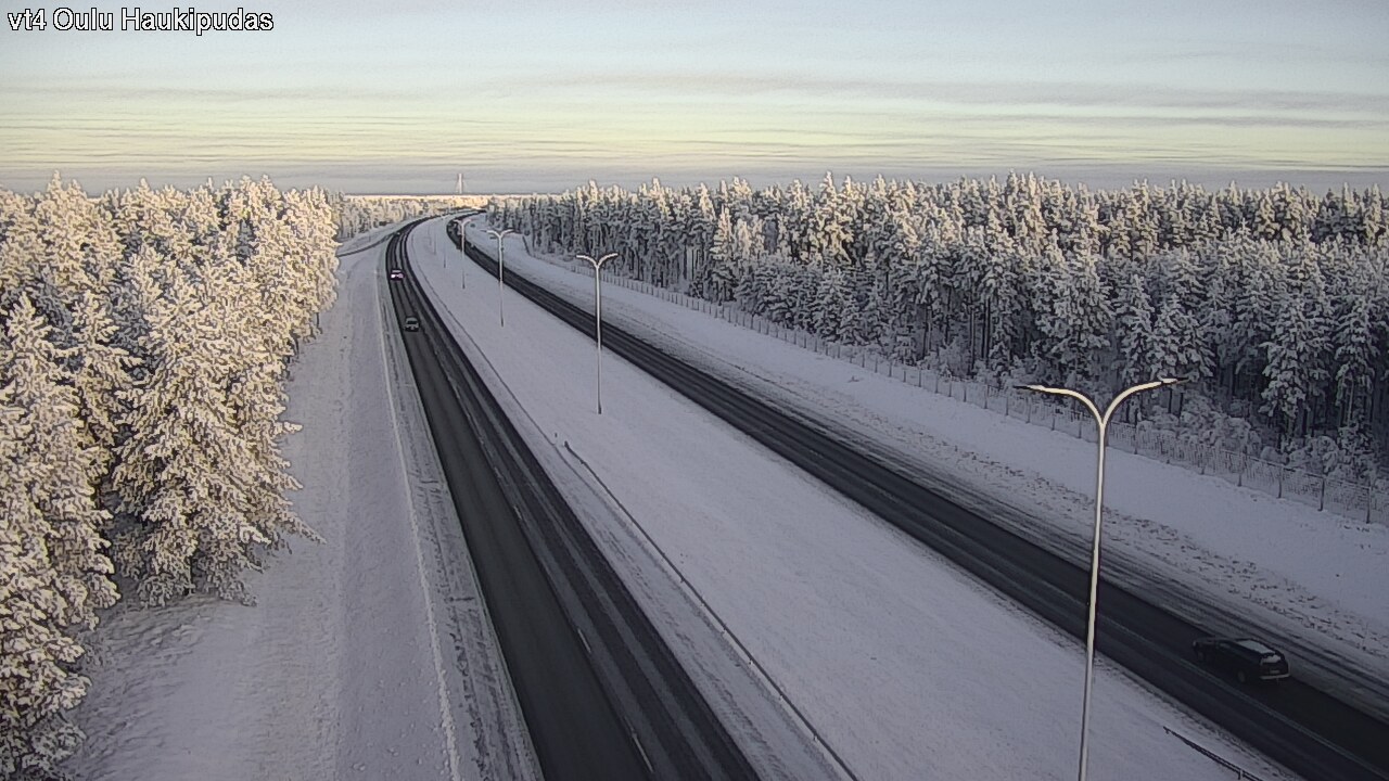 Weather Camera Image Väg 4 Oleåborg, Haukipudas, Oulu, Pohjois-Pohjanmaa