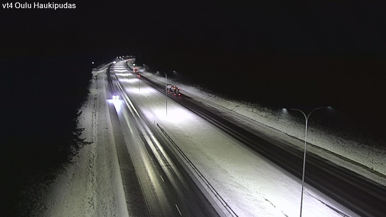 Weather Camera Image Väg 4 Oleåborg, Haukipudas, Oulu, Pohjois-Pohjanmaa