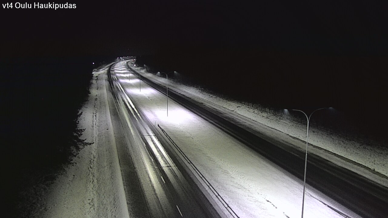 Weather Camera Image Väg 4 Oleåborg, Haukipudas, Oulu, Pohjois-Pohjanmaa