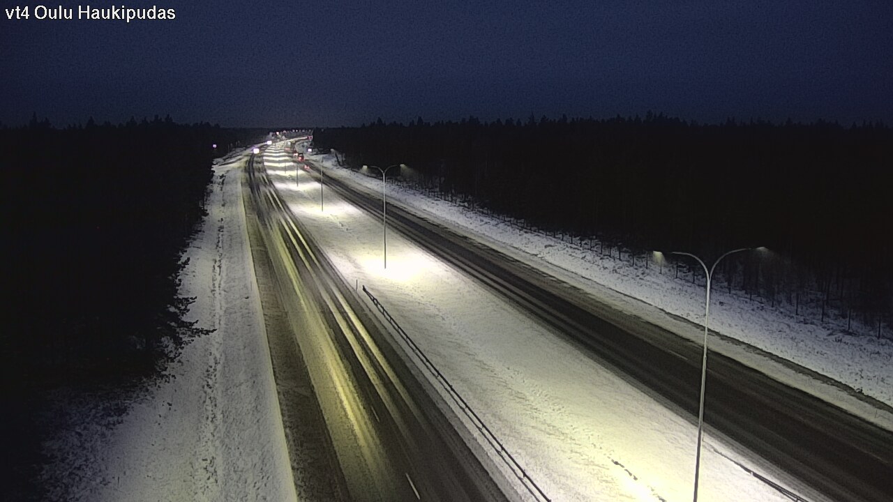 Weather Camera Image Väg 4 Oleåborg, Haukipudas, Oulu, Pohjois-Pohjanmaa