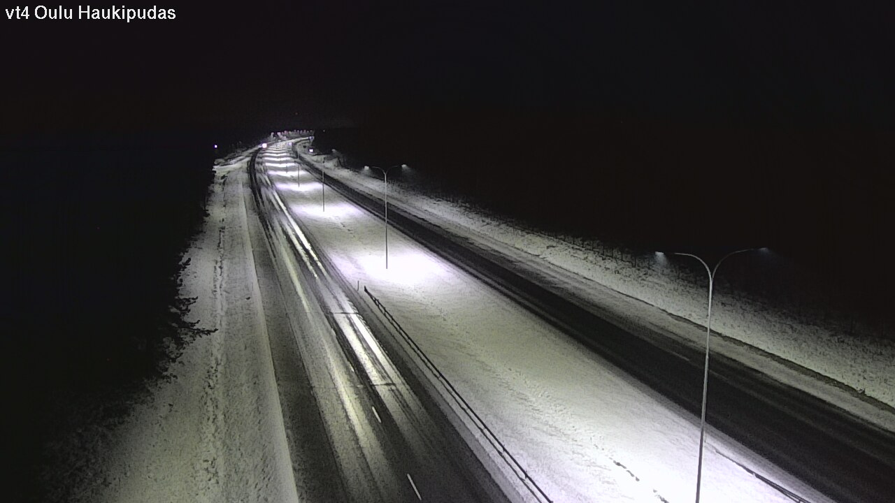 Weather Camera Image Väg 4 Oleåborg, Haukipudas, Oulu, Pohjois-Pohjanmaa