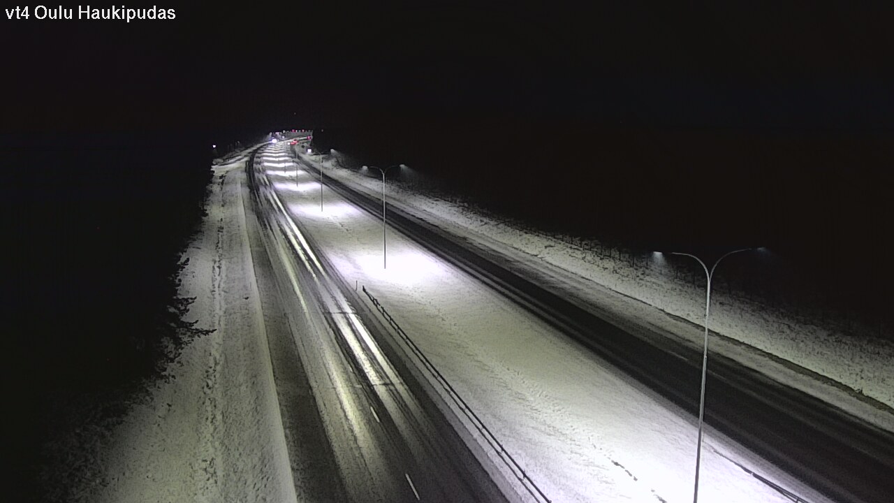 Weather Camera Image Väg 4 Oleåborg, Haukipudas, Oulu, Pohjois-Pohjanmaa