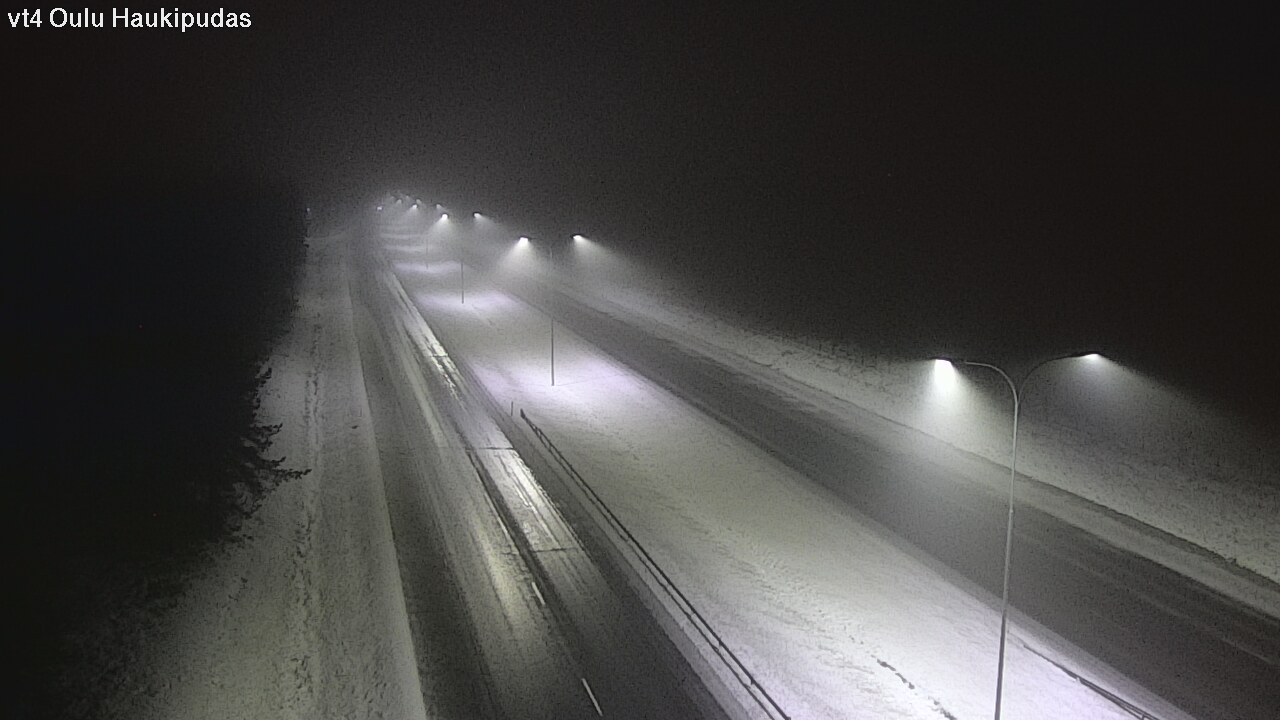 Weather Camera Image Väg 4 Oleåborg, Haukipudas, Oulu, Pohjois-Pohjanmaa