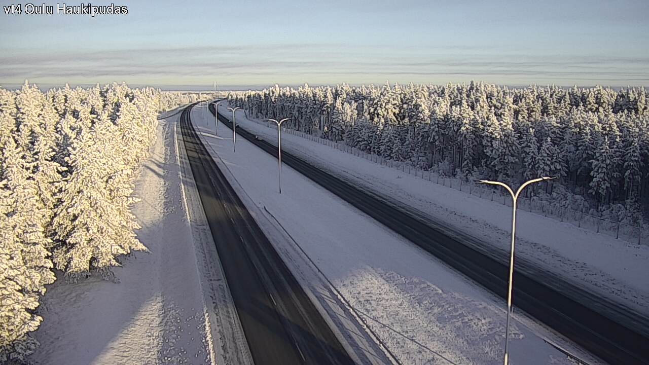 Weather Camera Image Väg 4 Oleåborg, Haukipudas, Oulu, Pohjois-Pohjanmaa