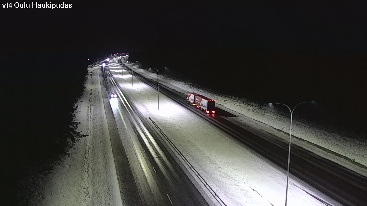 Weather Camera Image Väg 4 Oleåborg, Haukipudas, Oulu, Pohjois-Pohjanmaa