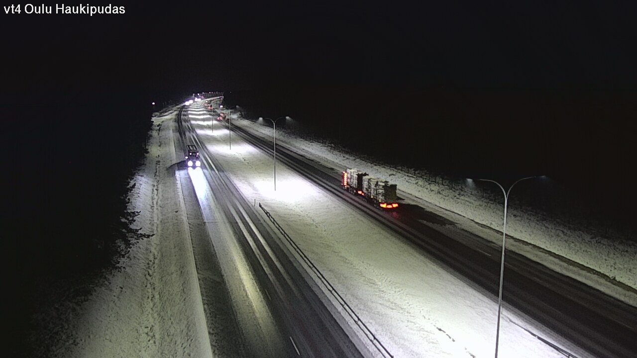 Weather Camera Image Väg 4 Oleåborg, Haukipudas, Oulu, Pohjois-Pohjanmaa