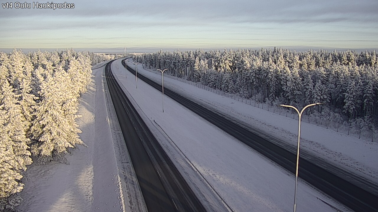 Weather Camera Image Väg 4 Oleåborg, Haukipudas, Oulu, Pohjois-Pohjanmaa