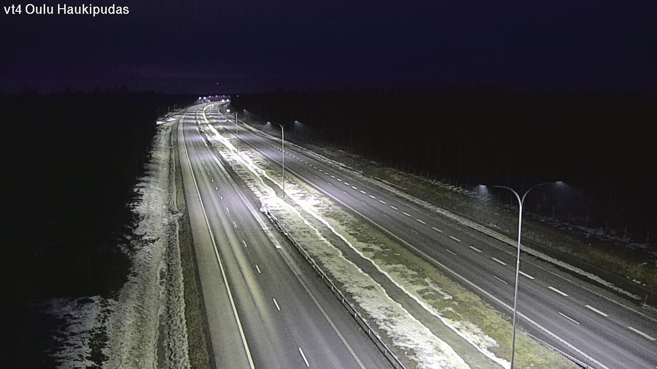 Weather Camera Image Väg 4 Oleåborg, Haukipudas, Oulu, Pohjois-Pohjanmaa