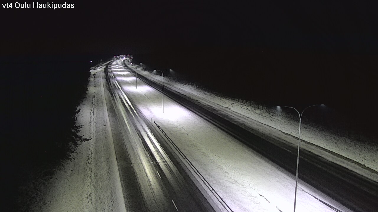 Weather Camera Image Väg 4 Oleåborg, Haukipudas, Oulu, Pohjois-Pohjanmaa
