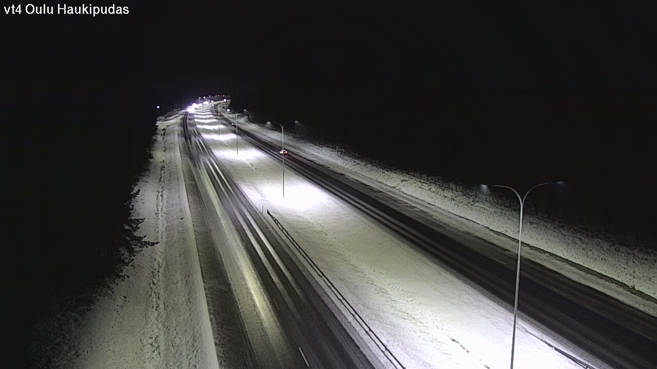 Weather Camera Image Väg 4 Oleåborg, Haukipudas, Oulu, Pohjois-Pohjanmaa