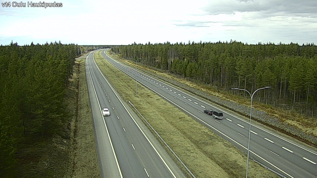 Weather Camera Image Väg 4 Oleåborg, Haukipudas, Oulu, Pohjois-Pohjanmaa