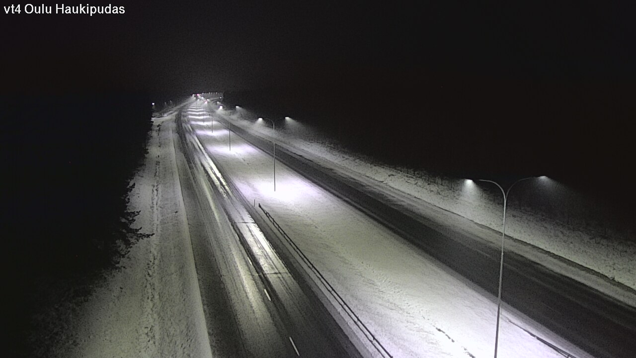 Weather Camera Image Väg 4 Oleåborg, Haukipudas, Oulu, Pohjois-Pohjanmaa