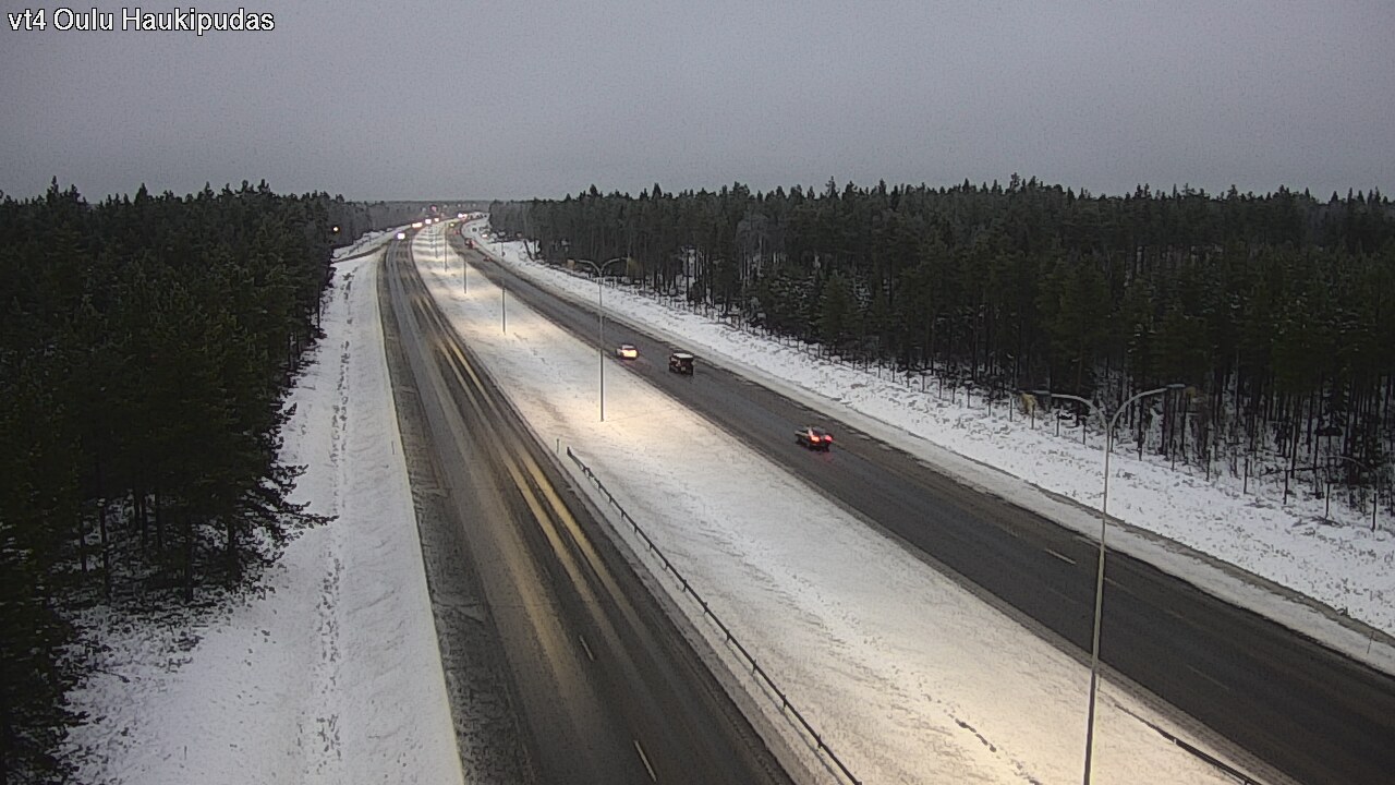 Weather Camera Image Väg 4 Oleåborg, Haukipudas, Oulu, Pohjois-Pohjanmaa