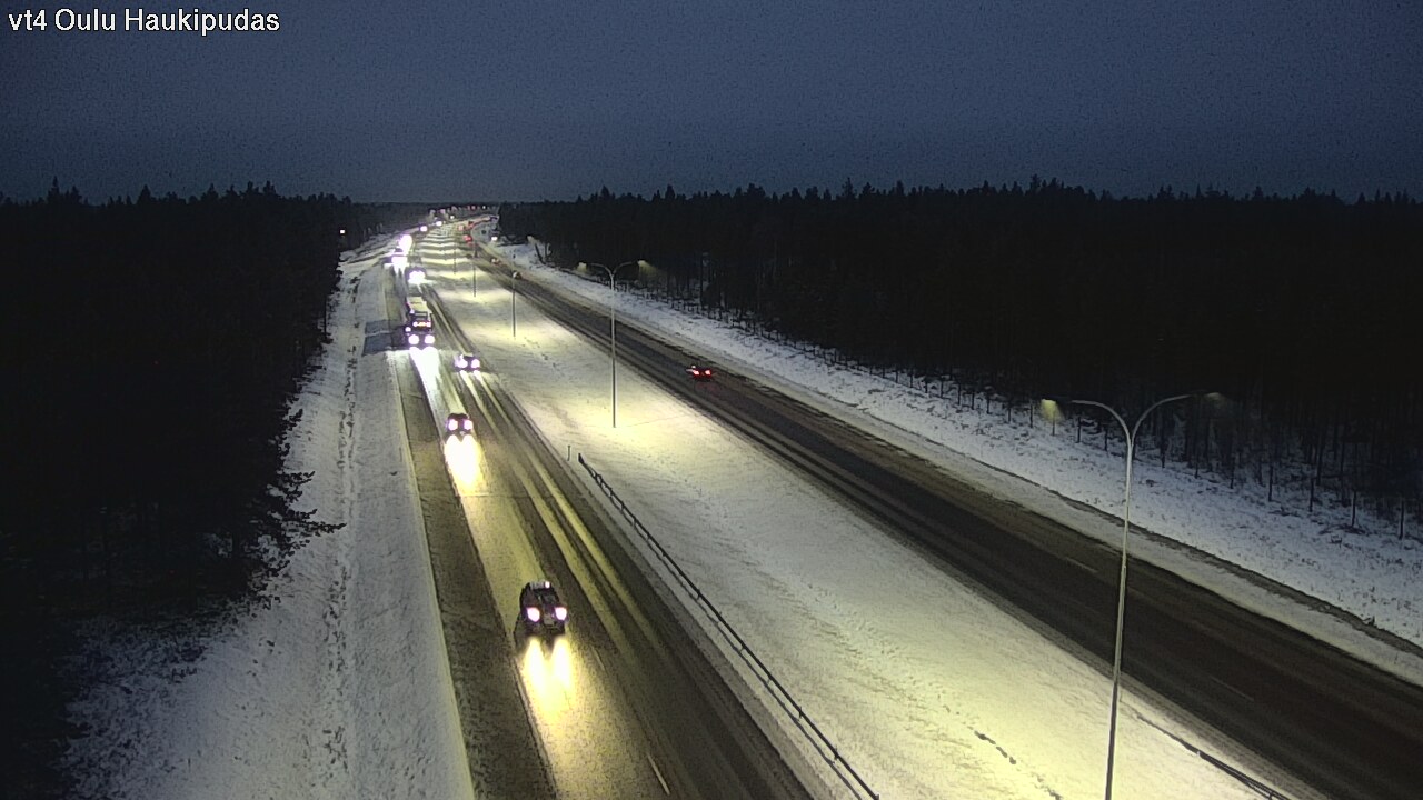 Weather Camera Image Väg 4 Oleåborg, Haukipudas, Oulu, Pohjois-Pohjanmaa
