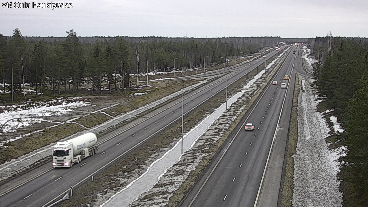 Weather Camera Image Väg 4 Oleåborg, Haukipudas, Oulu, Pohjois-Pohjanmaa