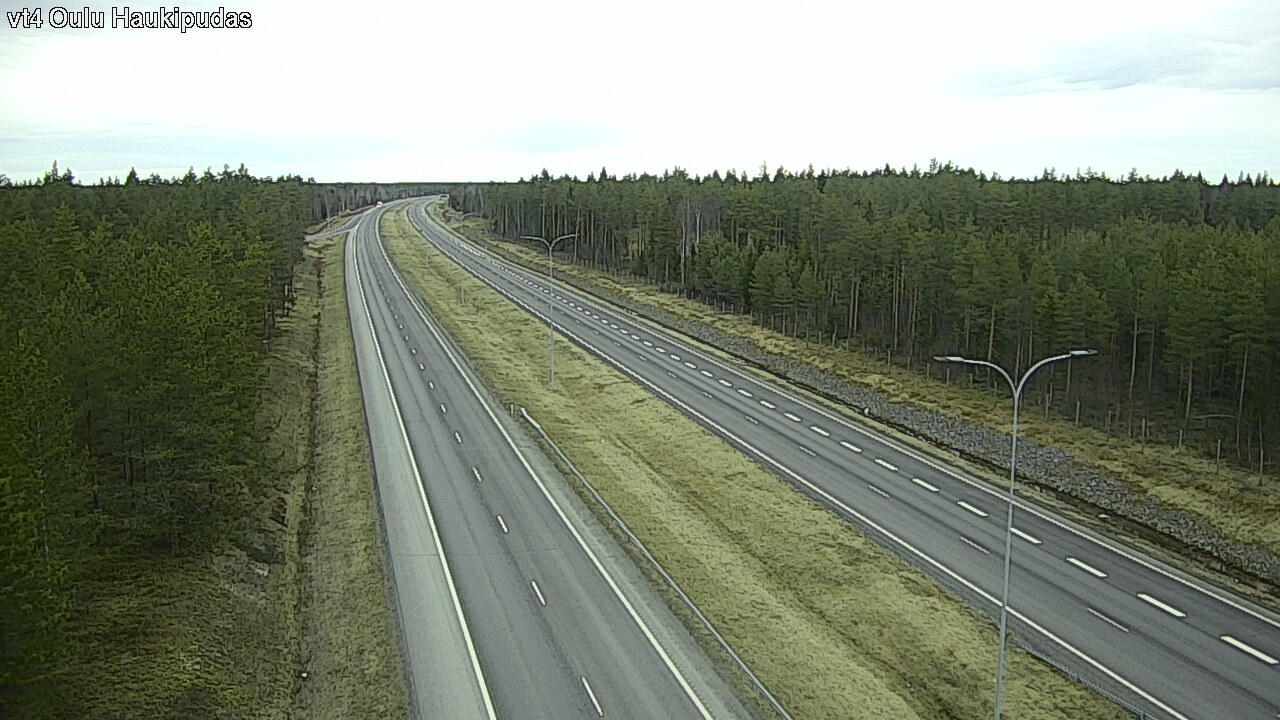 Weather Camera Image Väg 4 Oleåborg, Haukipudas, Oulu, Pohjois-Pohjanmaa