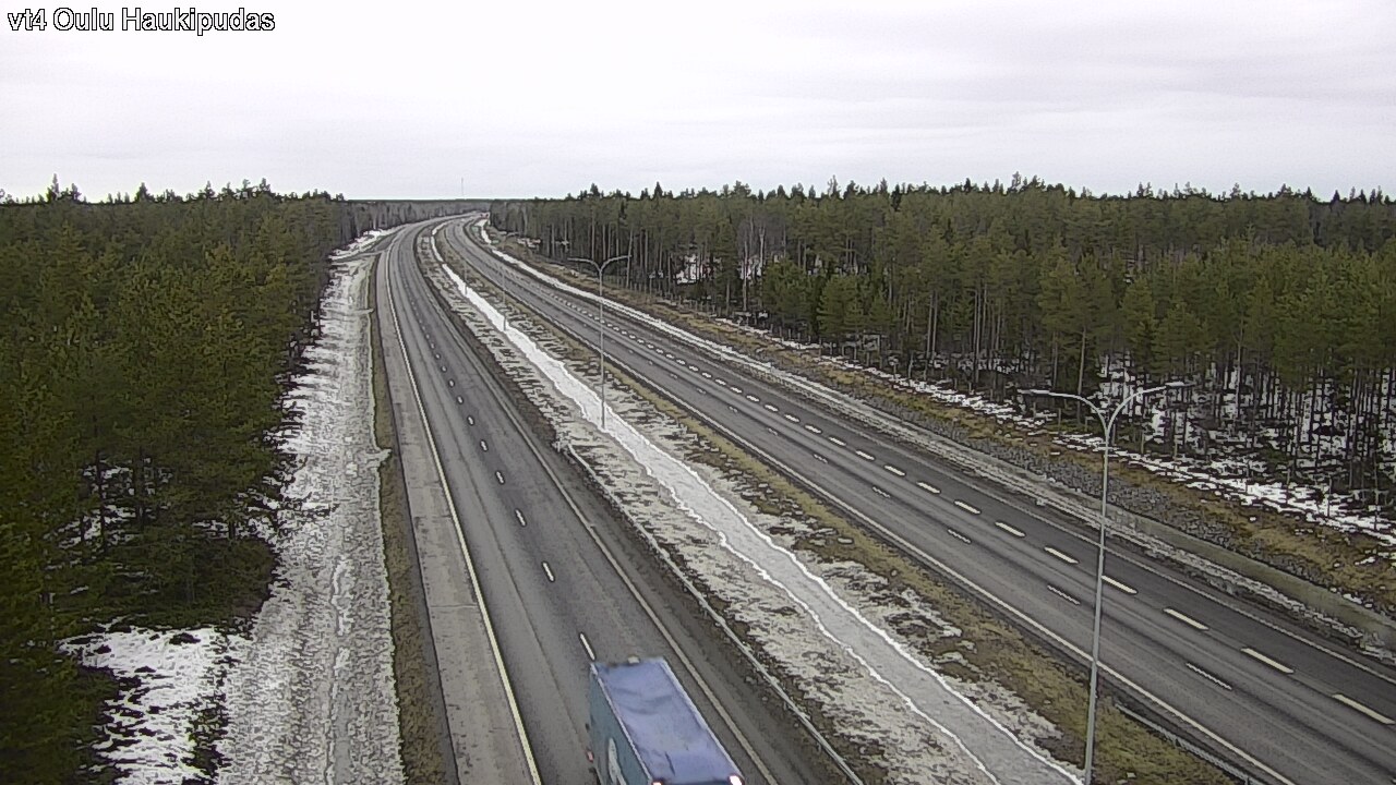 Weather Camera Image Väg 4 Oleåborg, Haukipudas, Oulu, Pohjois-Pohjanmaa