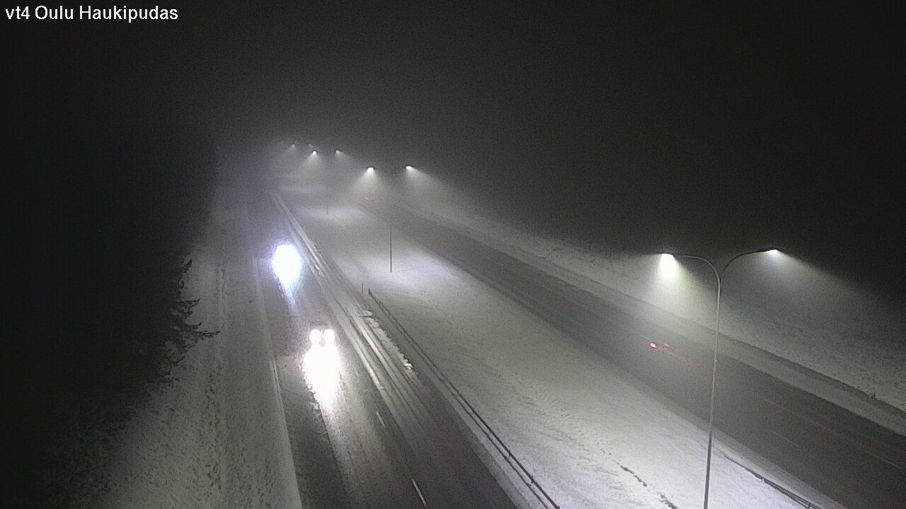 Weather Camera Image Väg 4 Oleåborg, Haukipudas, Oulu, Pohjois-Pohjanmaa