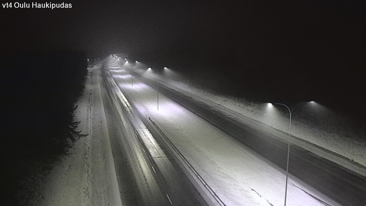 Weather Camera Image Väg 4 Oleåborg, Haukipudas, Oulu, Pohjois-Pohjanmaa