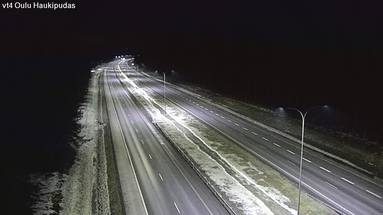 Weather Camera Image Väg 4 Oleåborg, Haukipudas, Oulu, Pohjois-Pohjanmaa