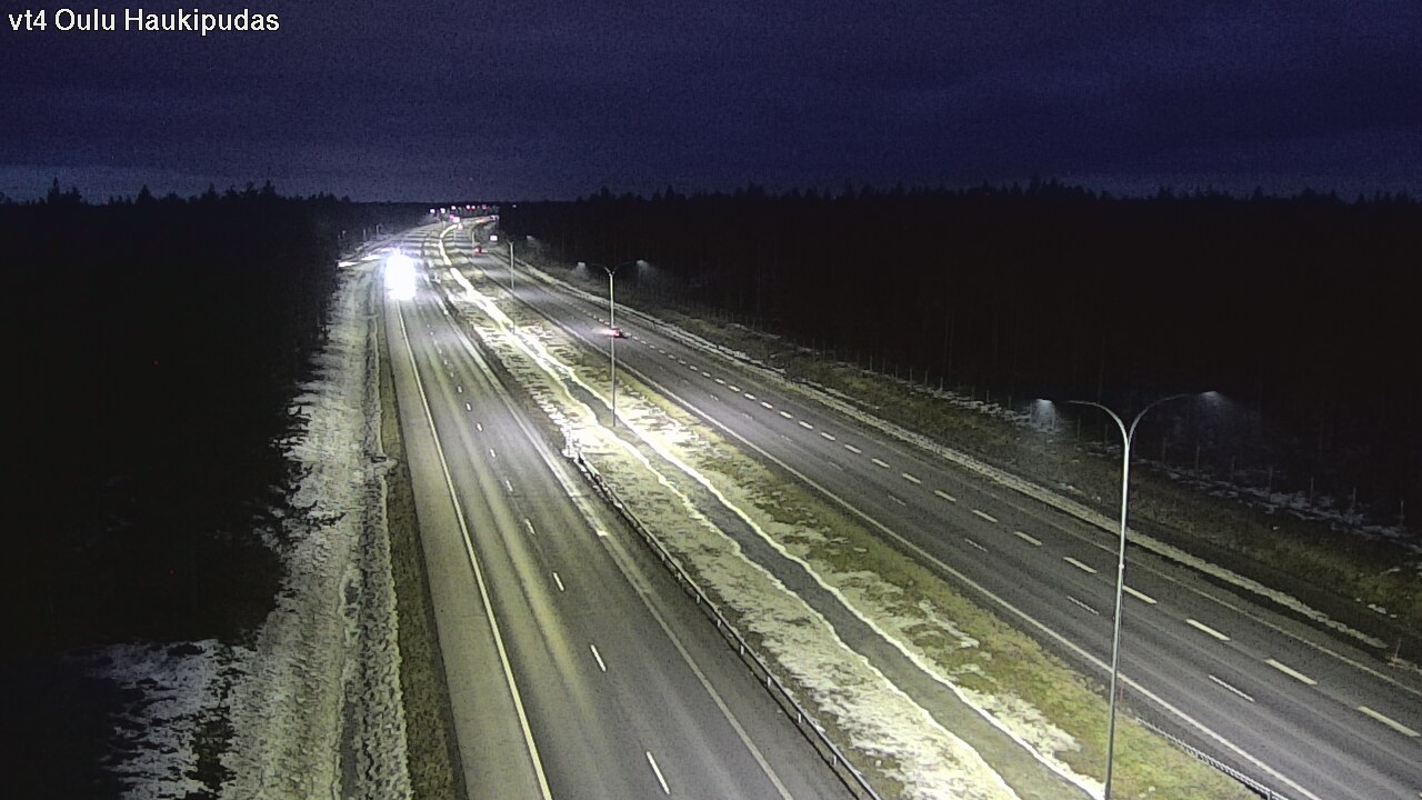 Weather Camera Image Väg 4 Oleåborg, Haukipudas, Oulu, Pohjois-Pohjanmaa