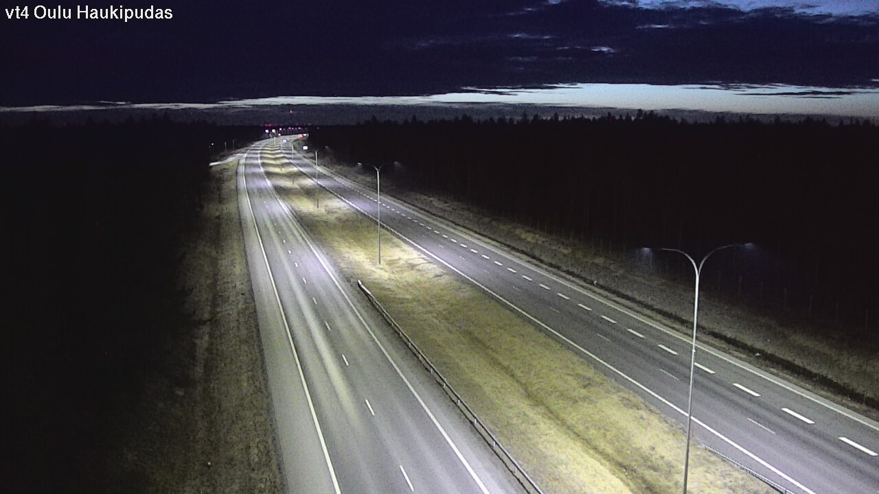 Weather Camera Image Road 4 Oulu, Haukipudas, Oulu, Pohjois-Pohjanmaa