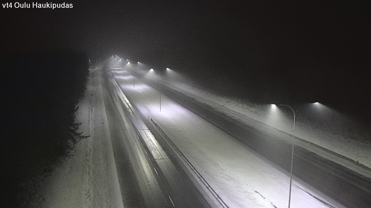 Weather Camera Image Väg 4 Oleåborg, Haukipudas, Oulu, Pohjois-Pohjanmaa