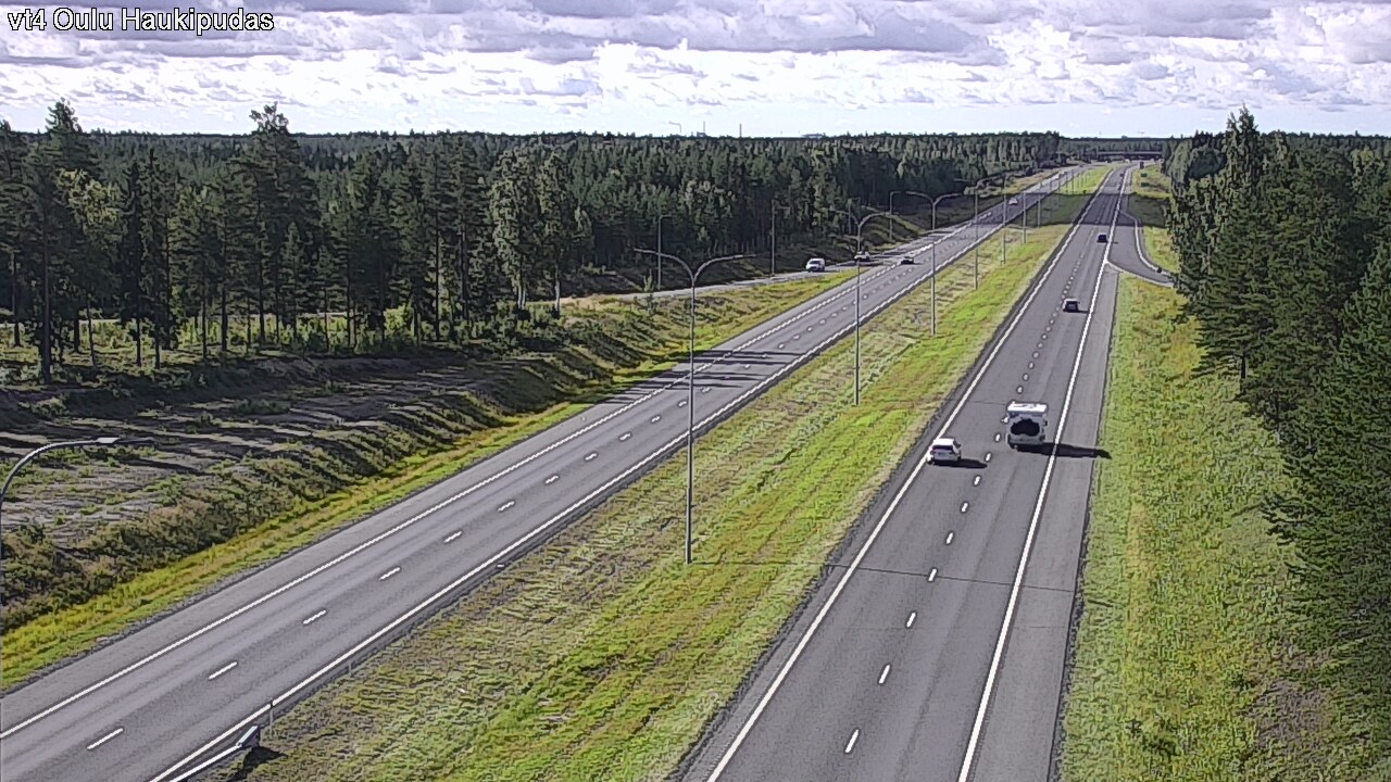 Weather Camera Image Väg 4 Oleåborg, Haukipudas, Oulu, Pohjois-Pohjanmaa