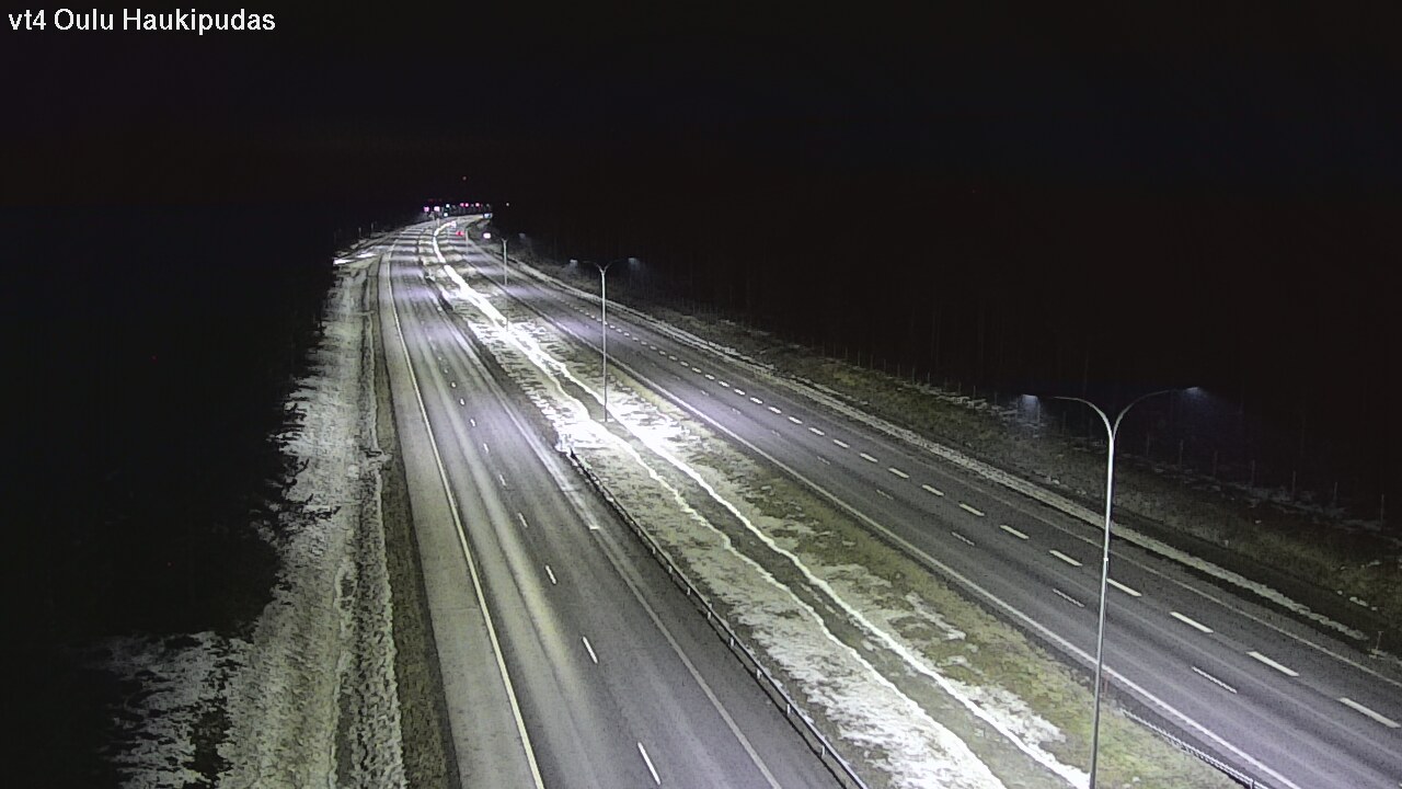Weather Camera Image Väg 4 Oleåborg, Haukipudas, Oulu, Pohjois-Pohjanmaa