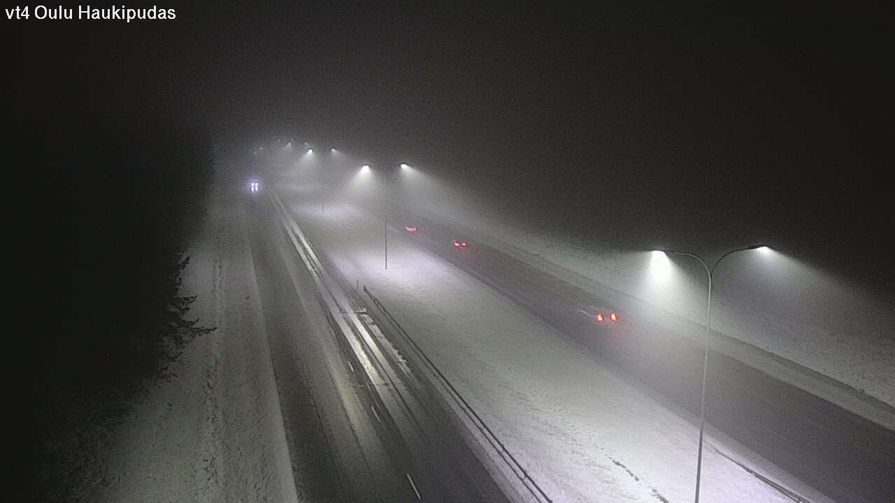 Weather Camera Image Väg 4 Oleåborg, Haukipudas, Oulu, Pohjois-Pohjanmaa