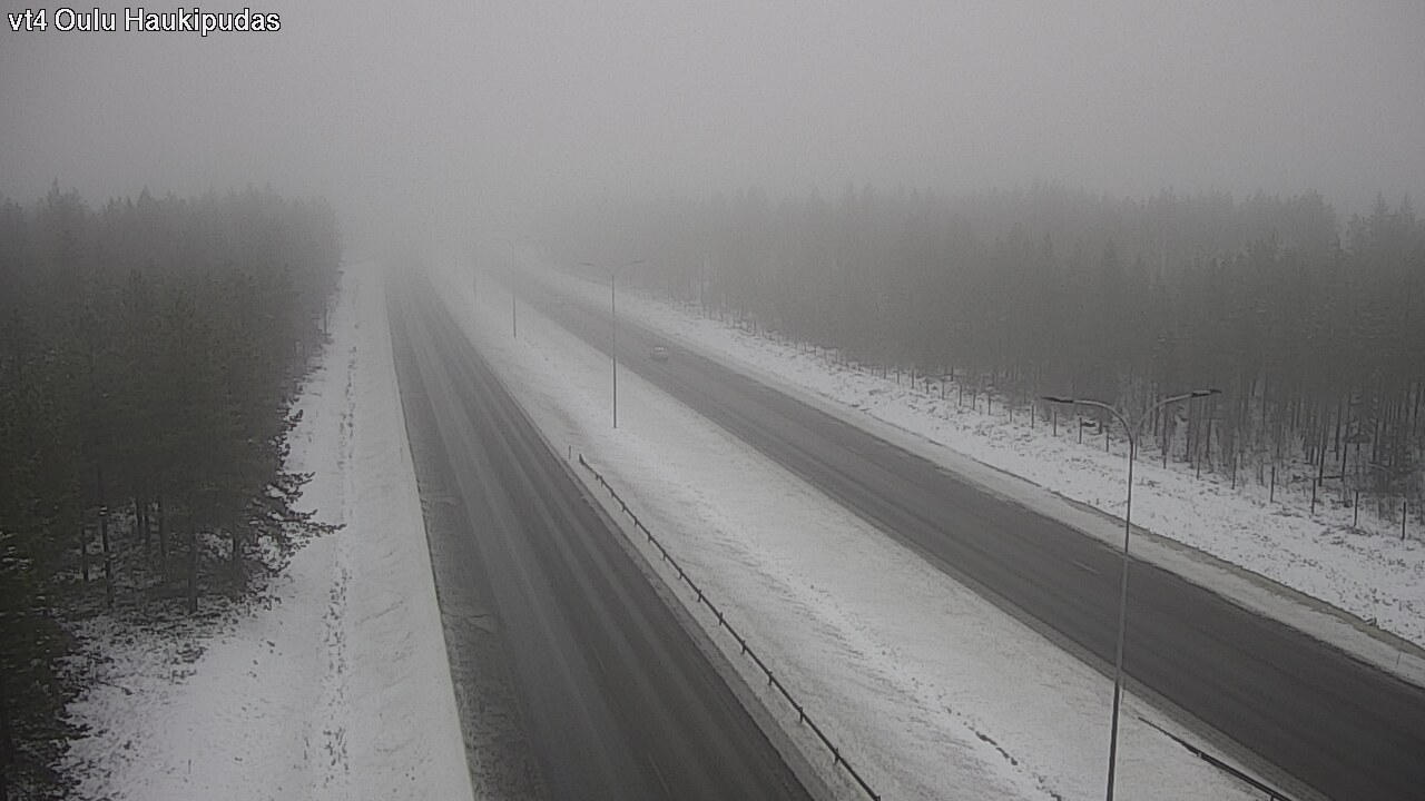 Weather Camera Image Väg 4 Oleåborg, Haukipudas, Oulu, Pohjois-Pohjanmaa