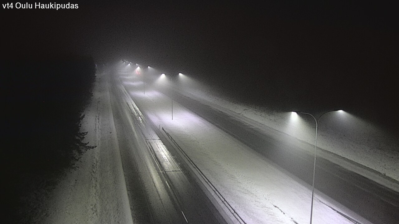 Weather Camera Image Väg 4 Oleåborg, Haukipudas, Oulu, Pohjois-Pohjanmaa