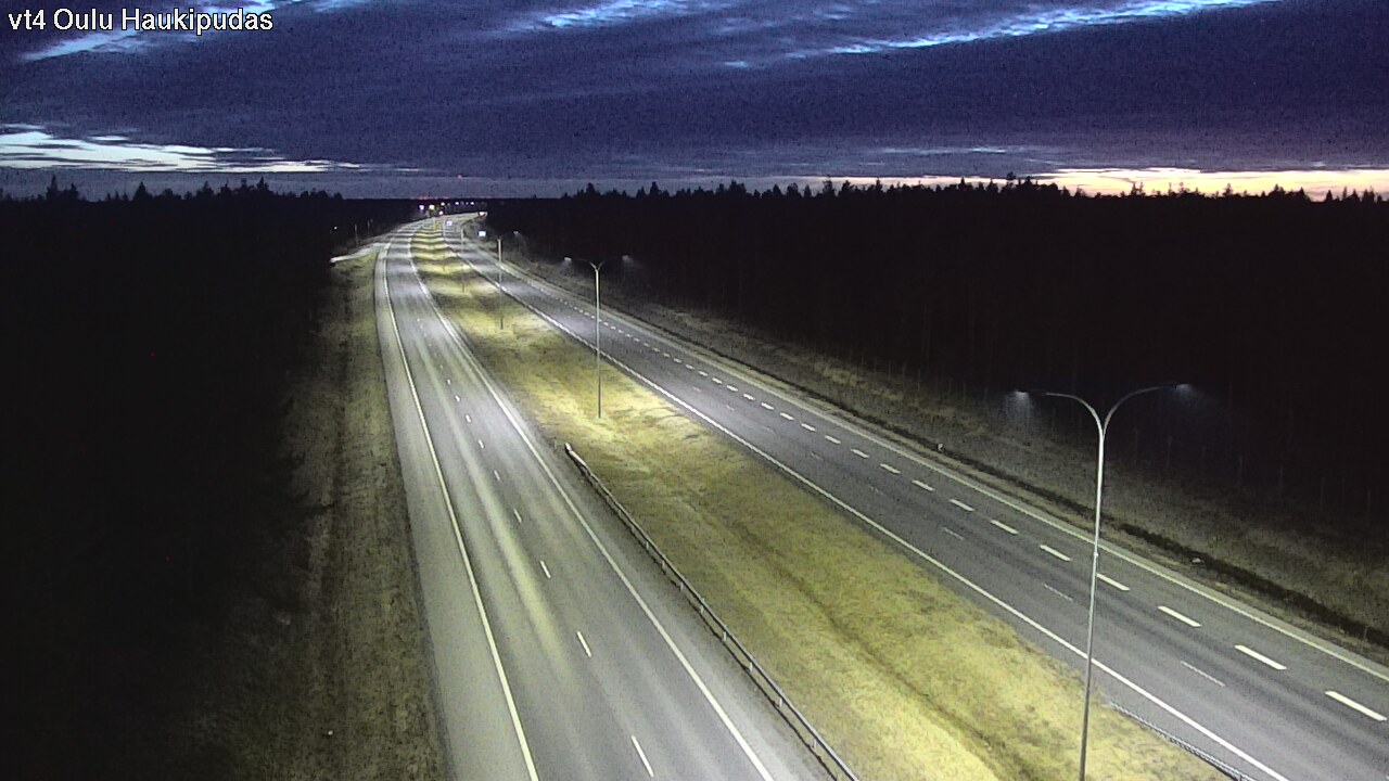 Weather Camera Image Road 4 Oulu, Haukipudas, Oulu, Pohjois-Pohjanmaa